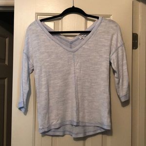 Light blue v-neck sweater